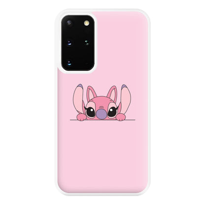 Angel Leaning - Pink Alien Phone Case for Galaxy S20 Plus