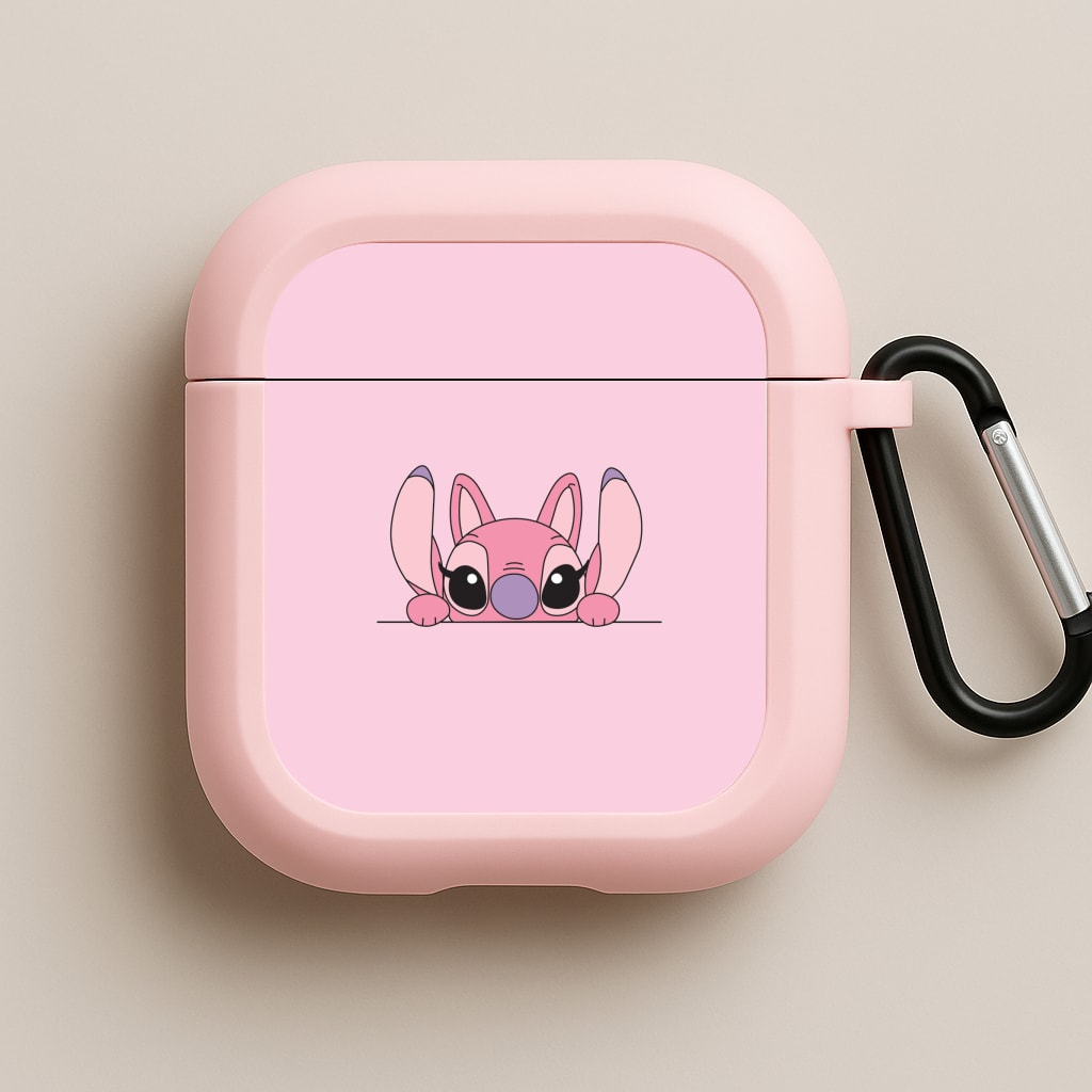 Angel Leaning - Pink Alien Pink AirPods Case