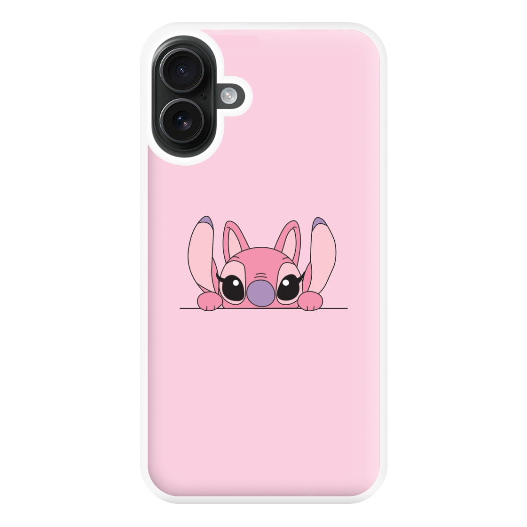 Angel Leaning - Pink Alien Phone Case for iPhone 16 Plus