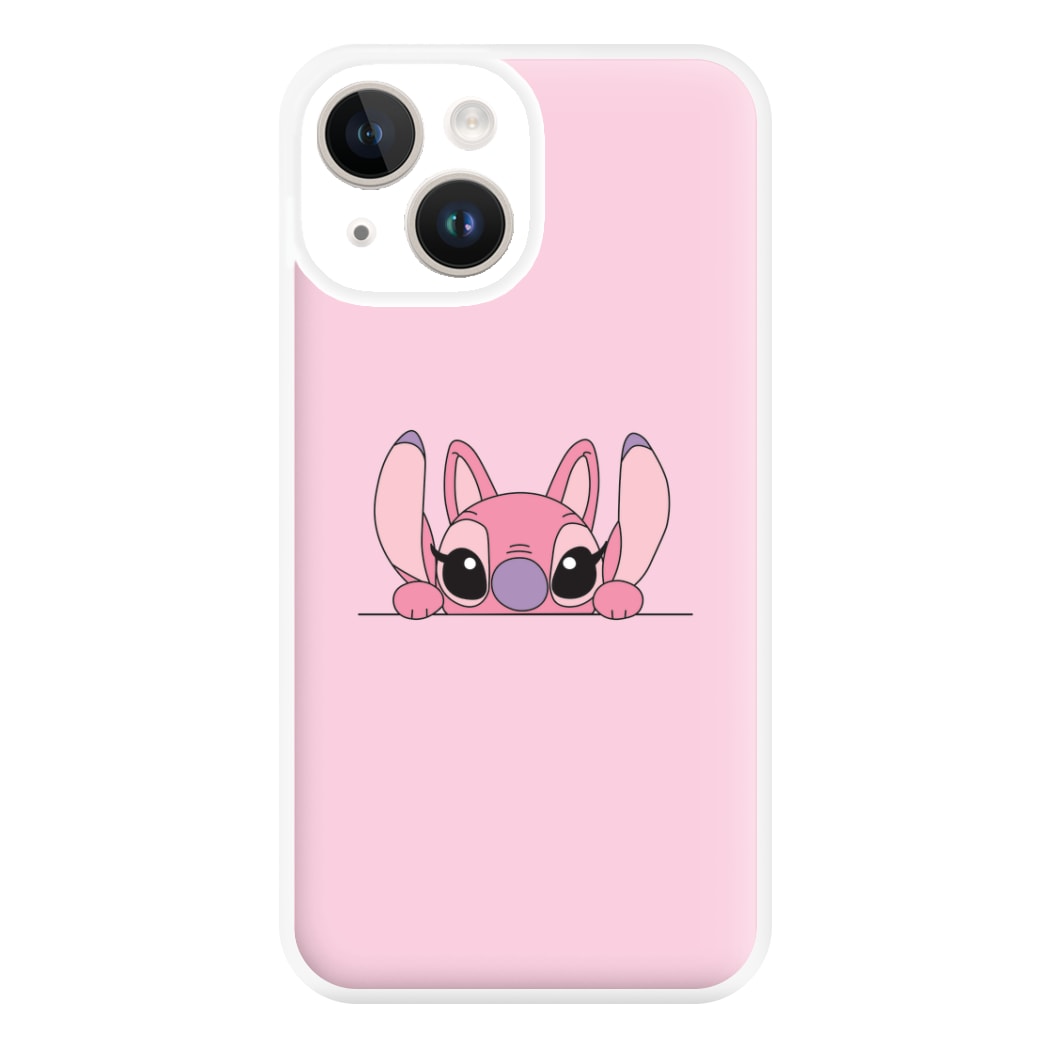 Angel Leaning - Pink Alien Phone Case for iPhone 14