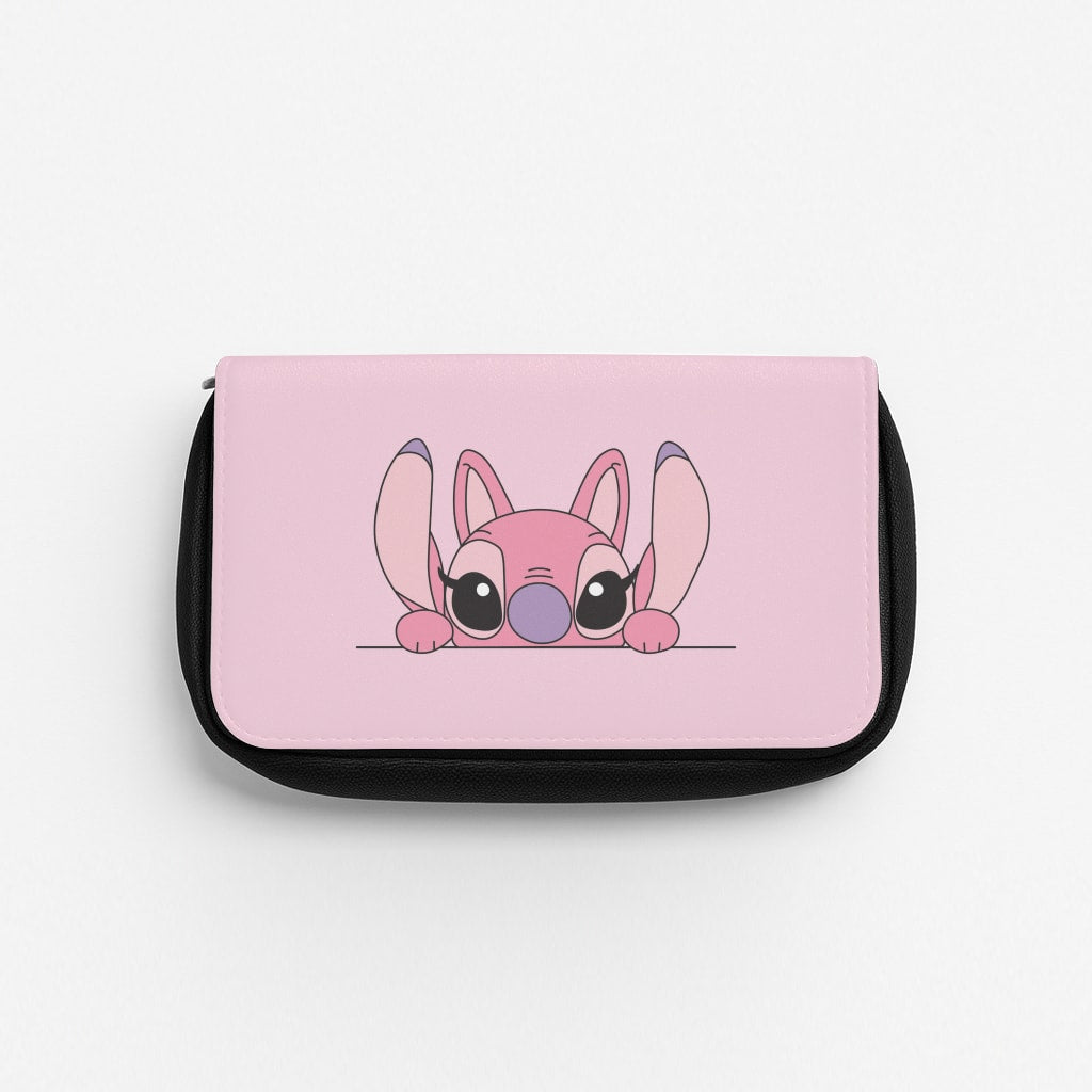 Angel Leaning - Pink Alien Pencil Case