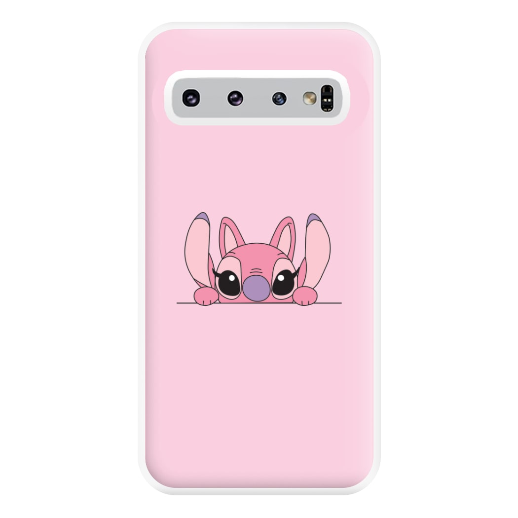 Angel Leaning - Pink Alien Phone Case for Galaxy S10 Plus