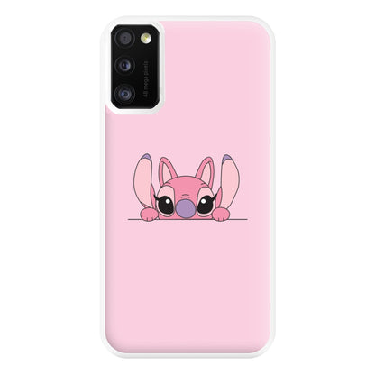 Angel Leaning - Pink Alien Phone Case for Galaxy A41