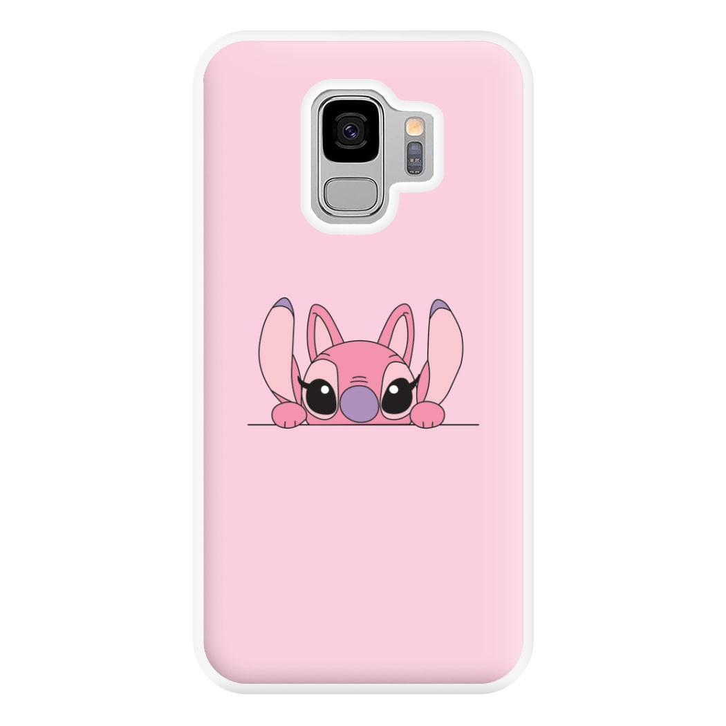 Angel Leaning - Pink Alien Phone Case for Galaxy S9 Plus