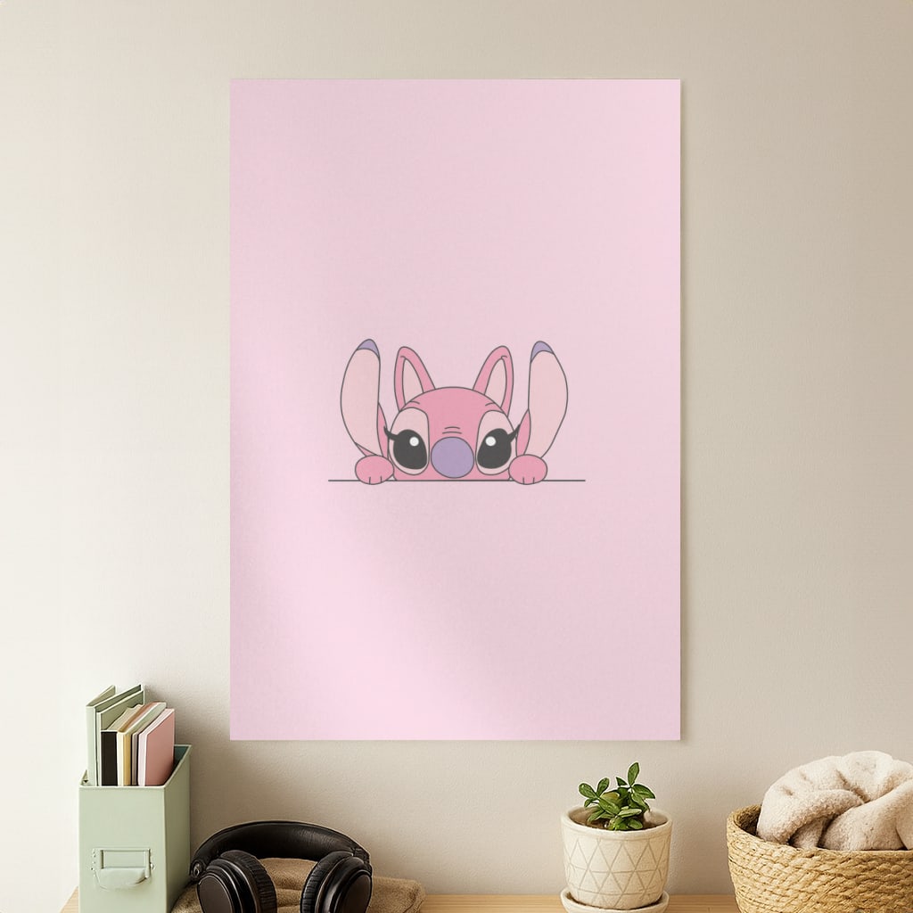 Angel Leaning - Pink Alien Poster