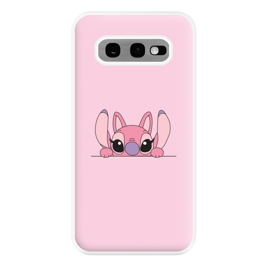 Angel Leaning - Pink Alien Phone Case for Galaxy S10e