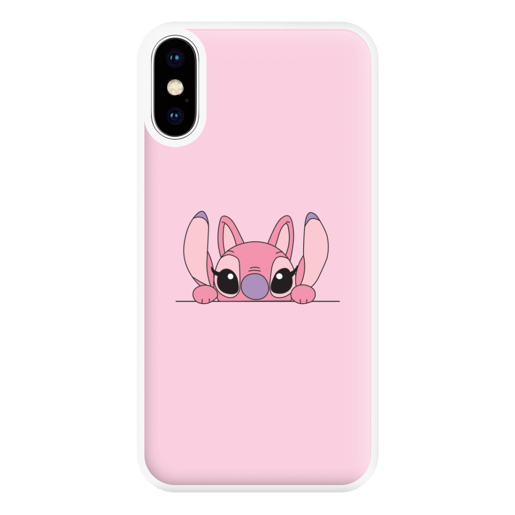 Angel Leaning - Pink Alien Phone Case for iPhone XS Max