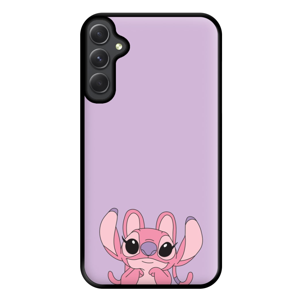 Gazing - Pink Alien Phone Case for Galaxy A34