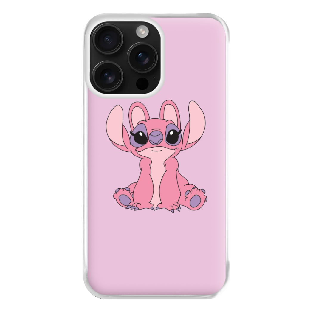 Sitting Down - Pink Alien Phone Case