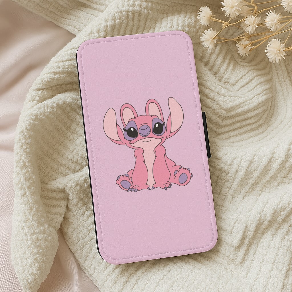 Sitting Down - Pink Alien Wallet Phone Case