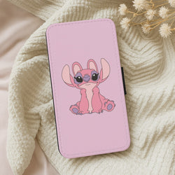 Sitting Down - Pink Alien Wallet Phone Case