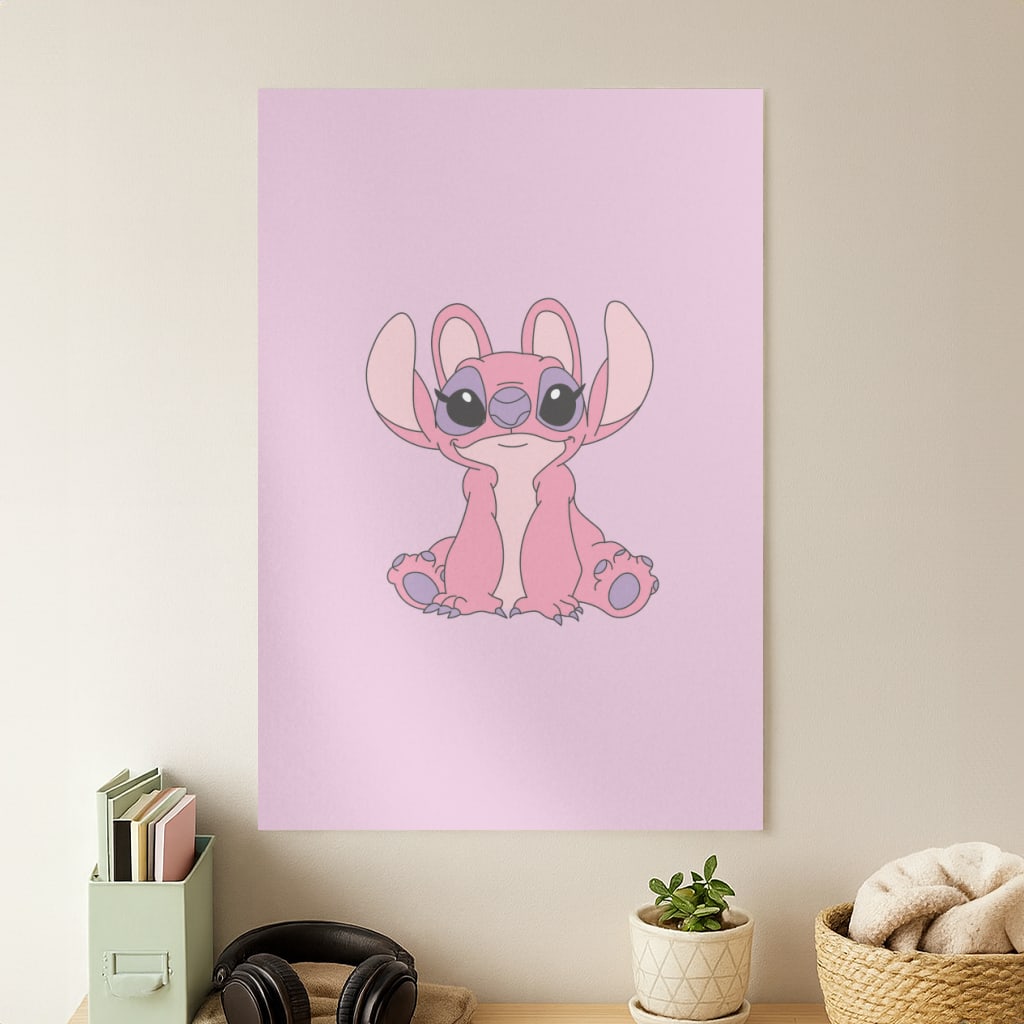 Sitting Down - Pink Alien Poster