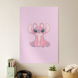 Sitting Down - Pink Alien Poster