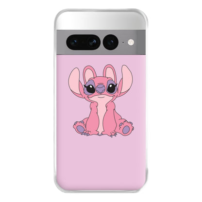 Sitting Down - Pink Alien Phone Case for Google Pixel 7 Pro