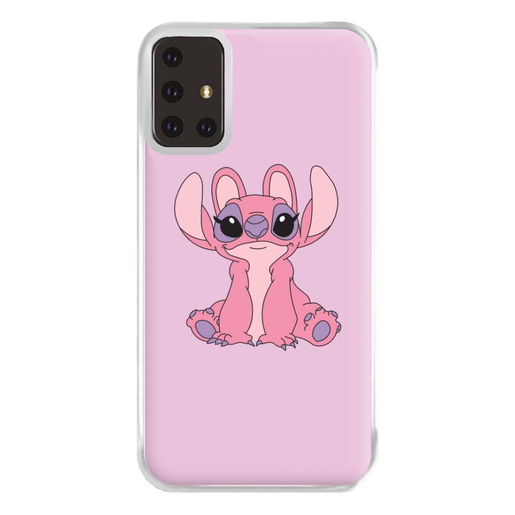 Sitting Down - Pink Alien Phone Case for Galaxy A71