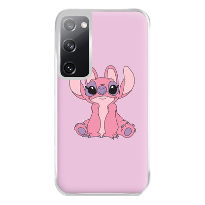 Sitting Down - Pink Alien Phone Case for Galaxy S20