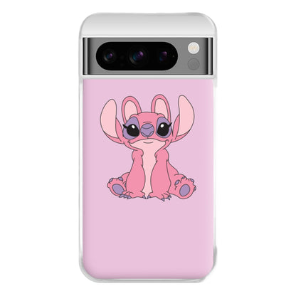 Sitting Down - Pink Alien Phone Case for Google Pixel 8 Pro