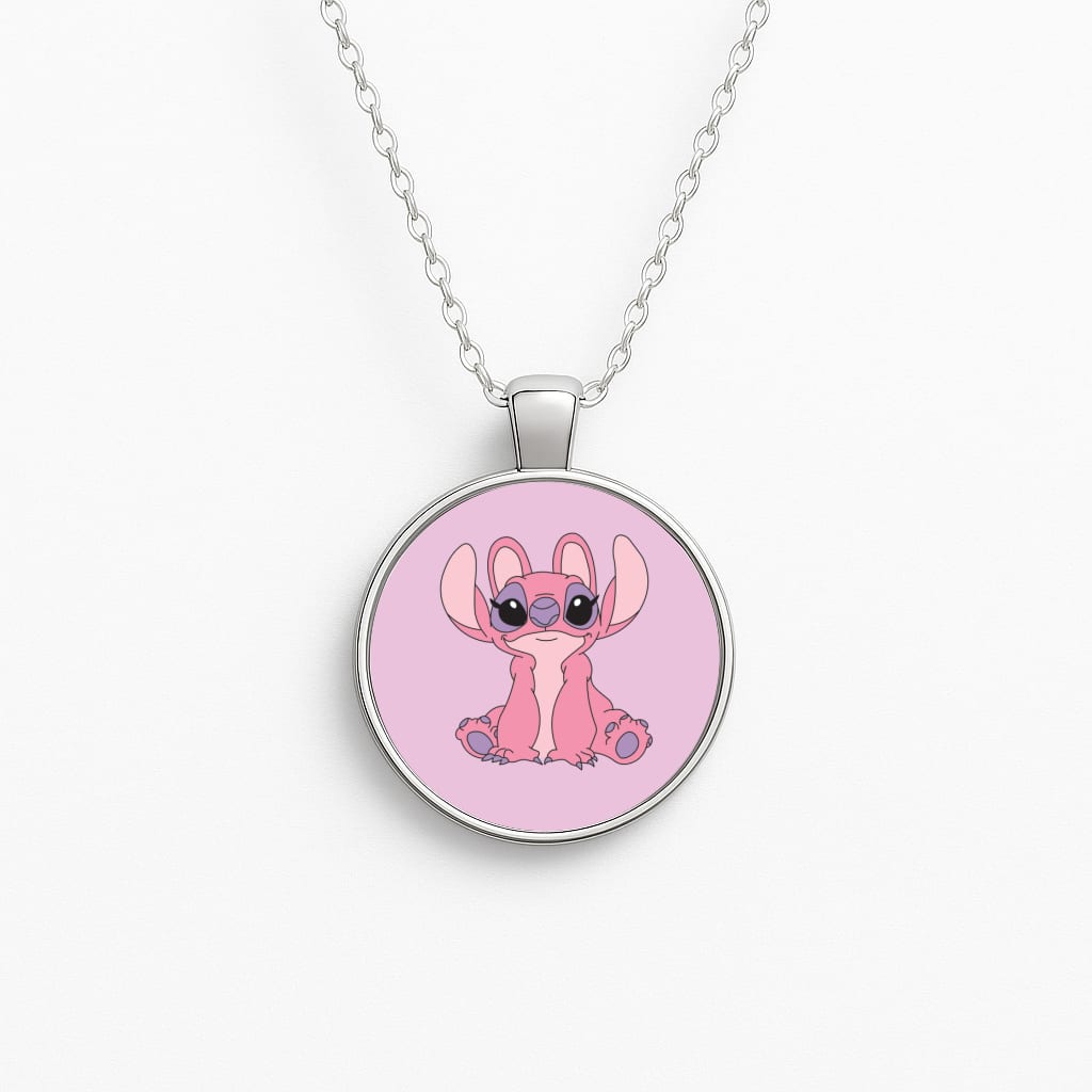 Sitting Down - Pink Alien Necklace