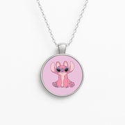 Sitting Down - Pink Alien Necklace 1
