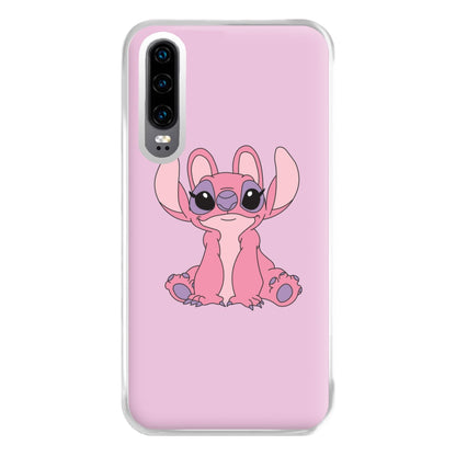 Sitting Down - Pink Alien Phone Case for Huawei P30