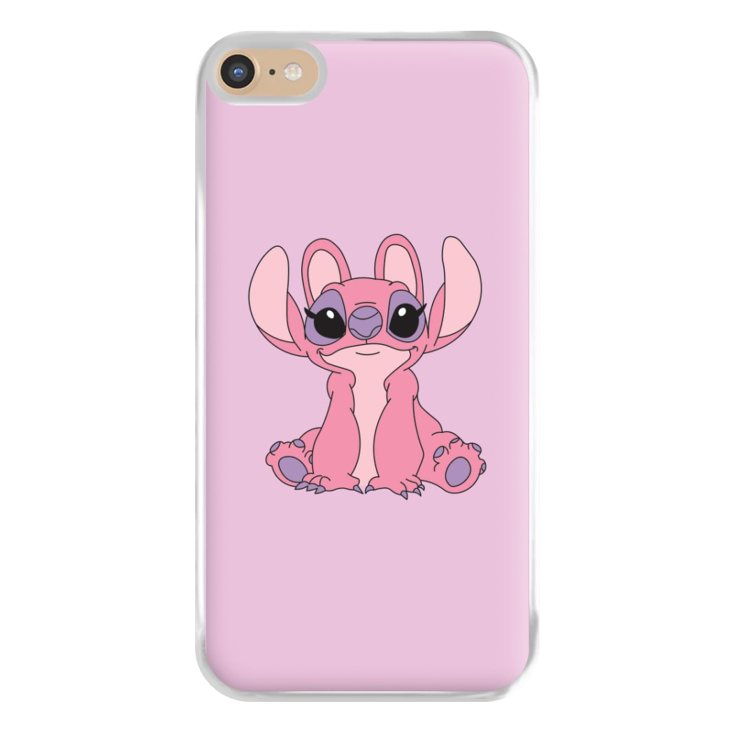 Sitting Down - Pink Alien Phone Case for iPhone 6 Plus / 7 Plus / 8 Plus