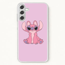 Sitting Down - Pink Alien Phone Case for Galaxy A17