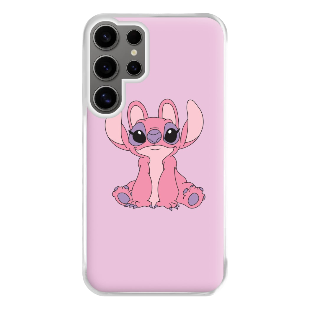 Sitting Down - Pink Alien Phone Case for Galaxy S24 Ultra