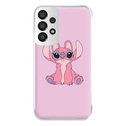 Sitting Down - Pink Alien Phone Case for Galaxy A33