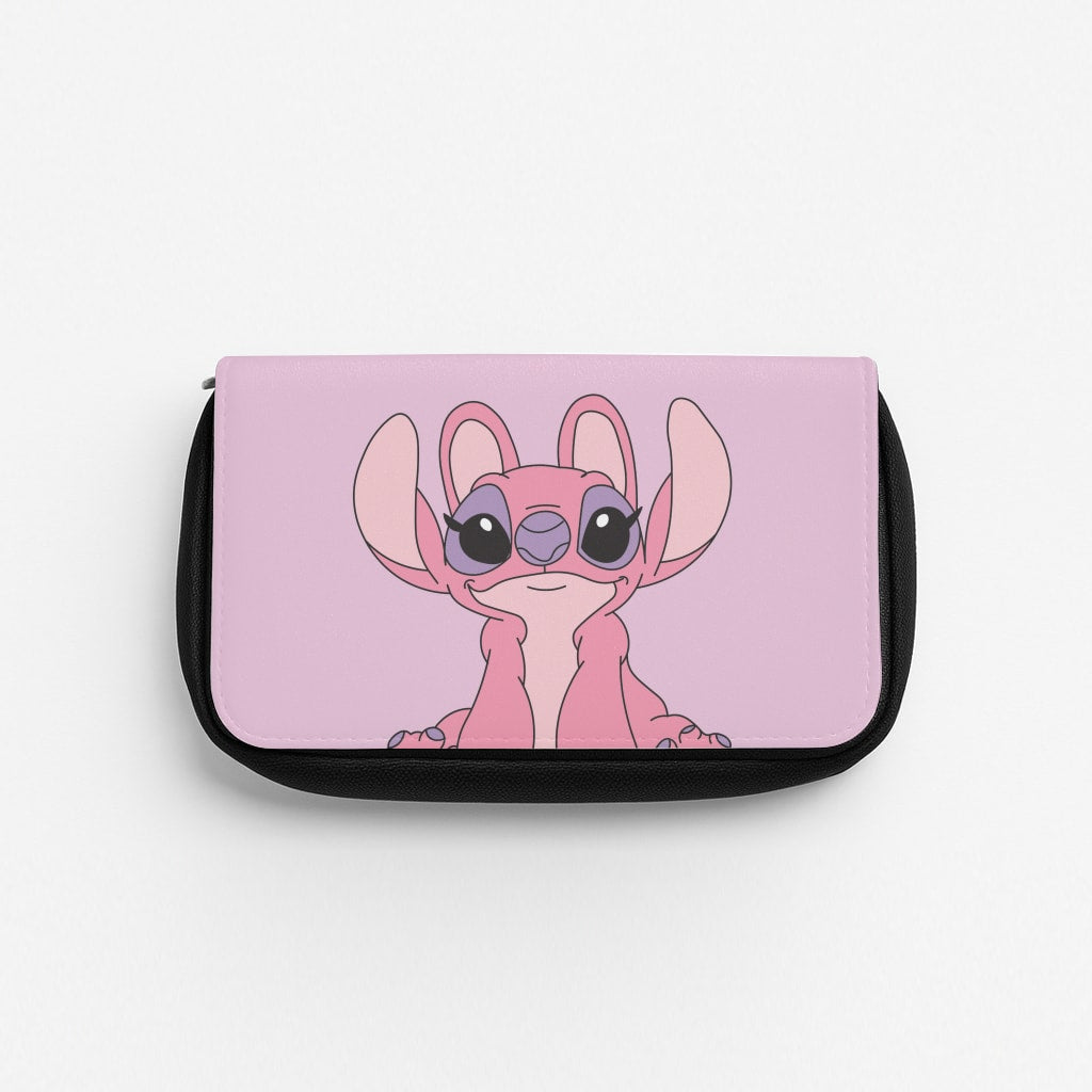 Sitting Down - Pink Alien Pencil Case