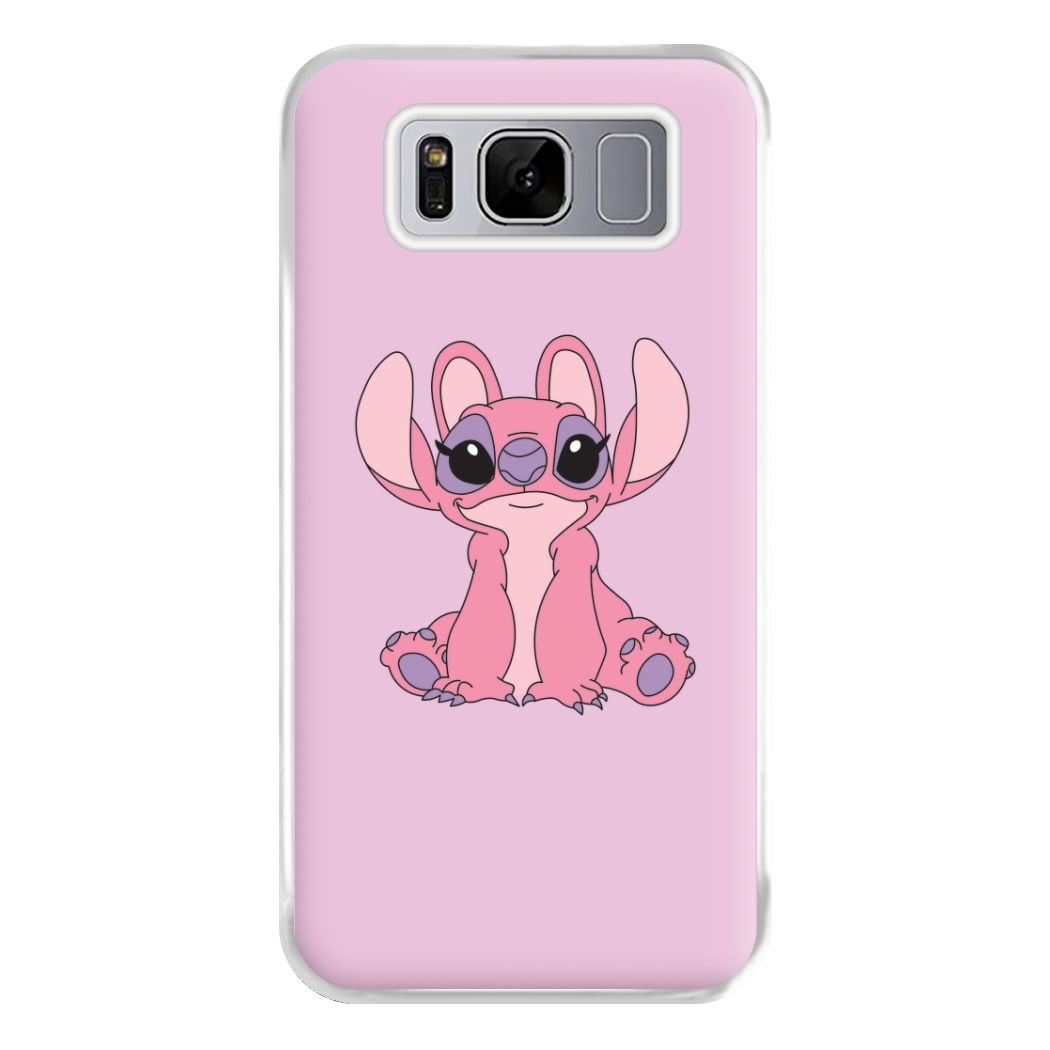 Sitting Down - Pink Alien Phone Case for Galaxy S8 Plus