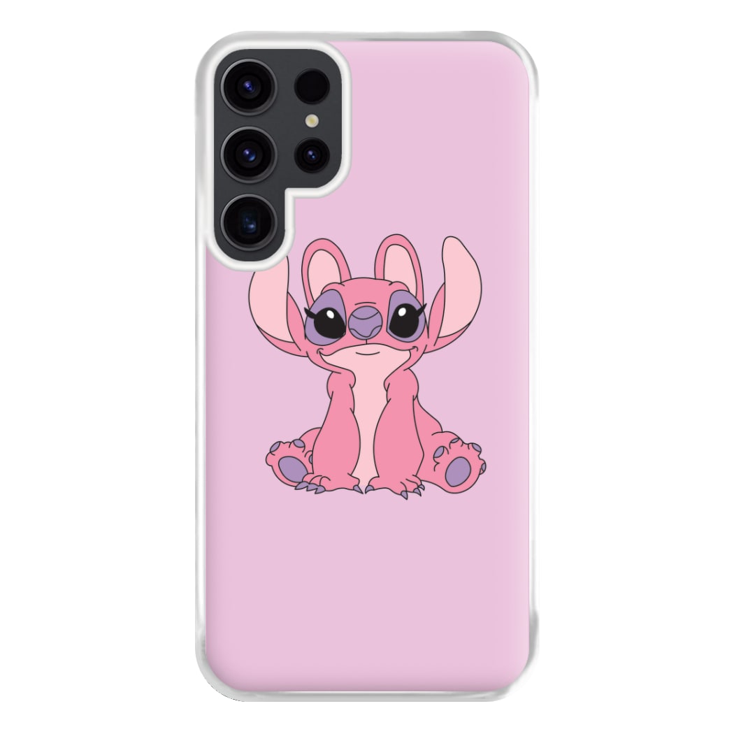 Sitting Down - Pink Alien Phone Case for Galaxy S23 Ultra