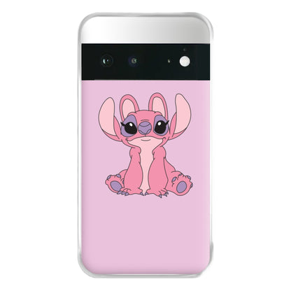 Sitting Down - Pink Alien Phone Case for Google Pixel 6a