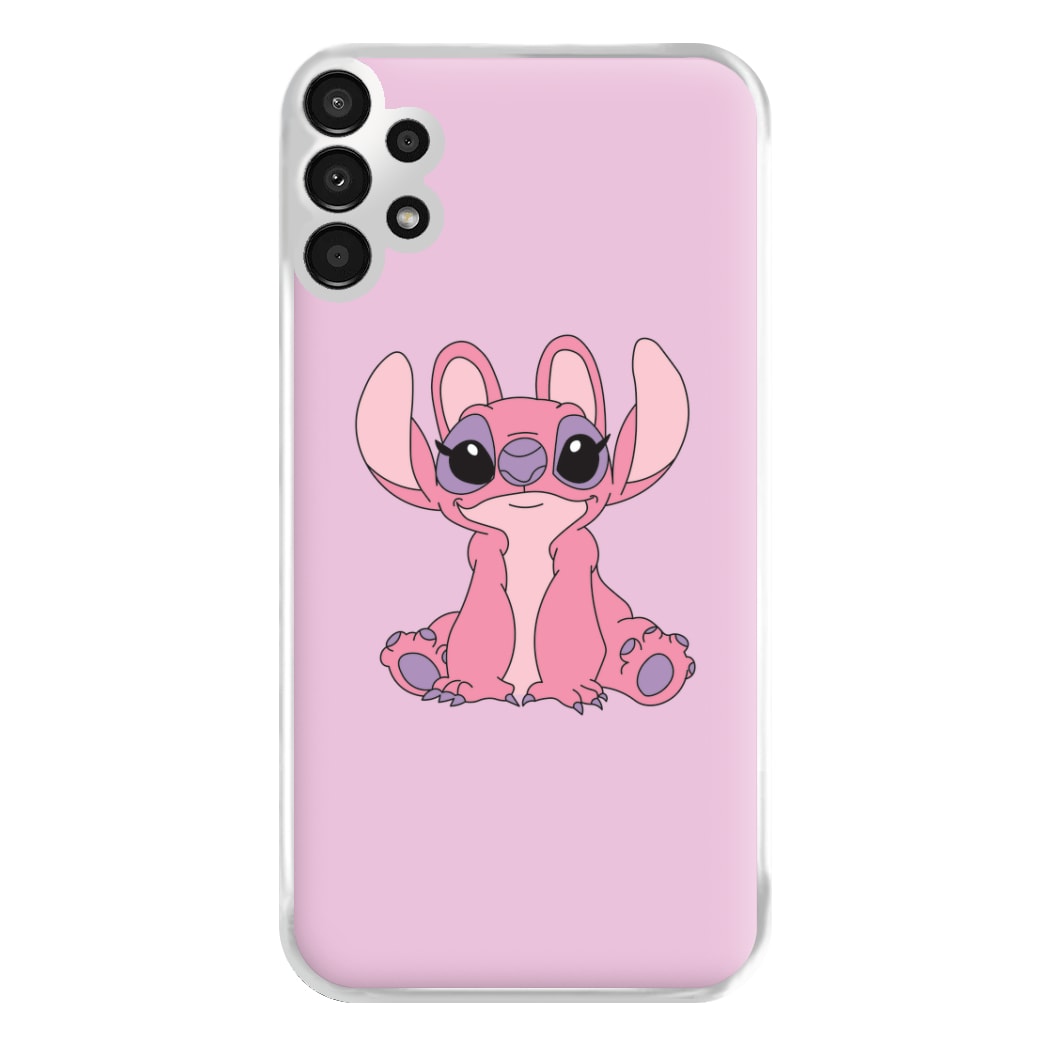 Sitting Down - Pink Alien Phone Case for Galaxy A13