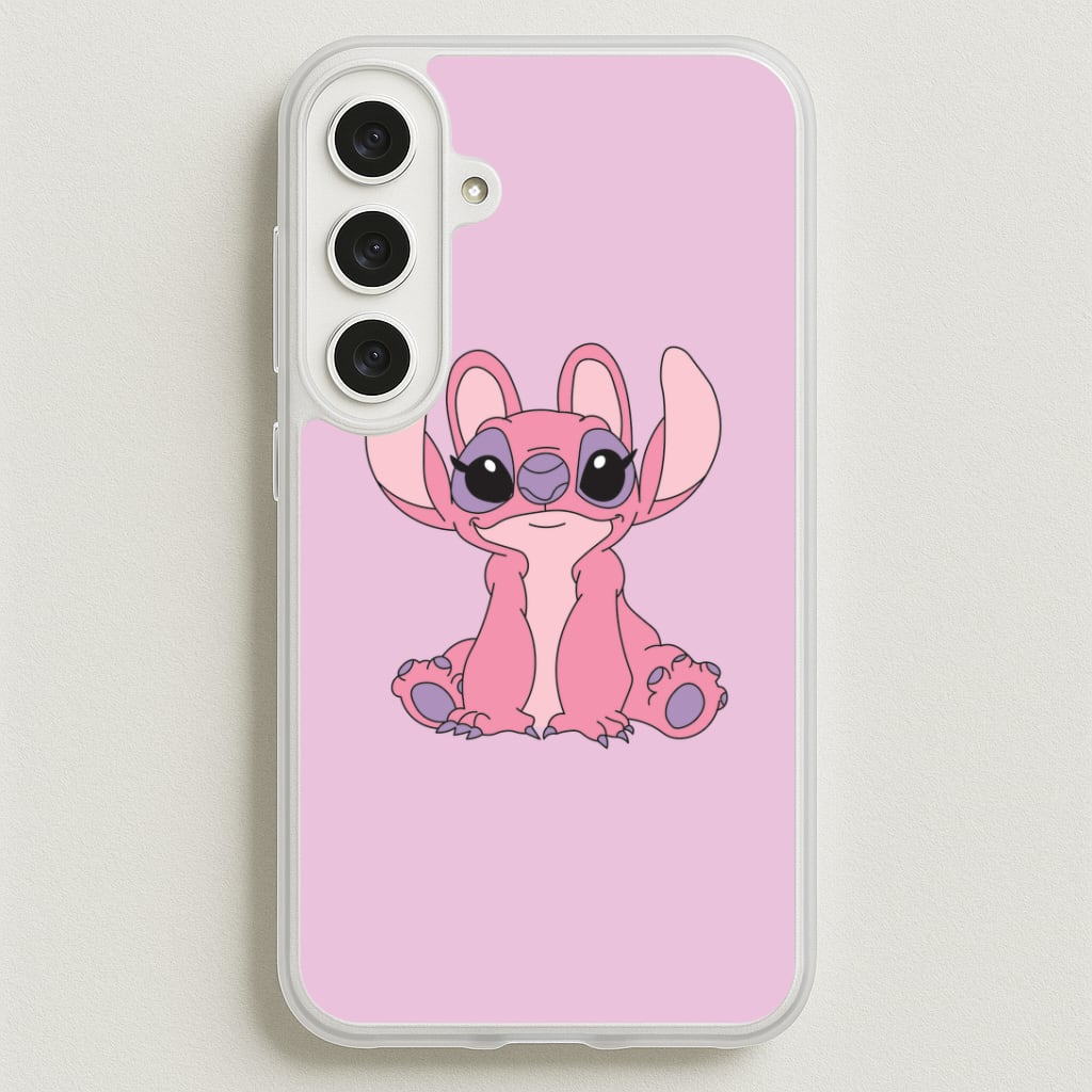 Sitting Down - Pink Alien Phone Case for Galaxy S25FE