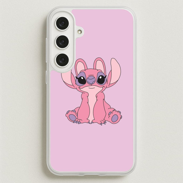 Sitting Down - Pink Alien Phone Case for Galaxy S25FE