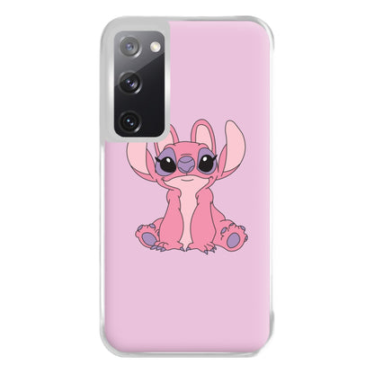 Sitting Down - Pink Alien Phone Case for Galaxy S20FE