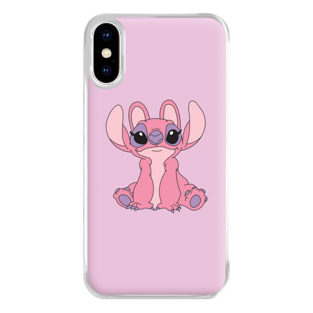 Sitting Down - Pink Alien Phone Case for iPhone XS Max