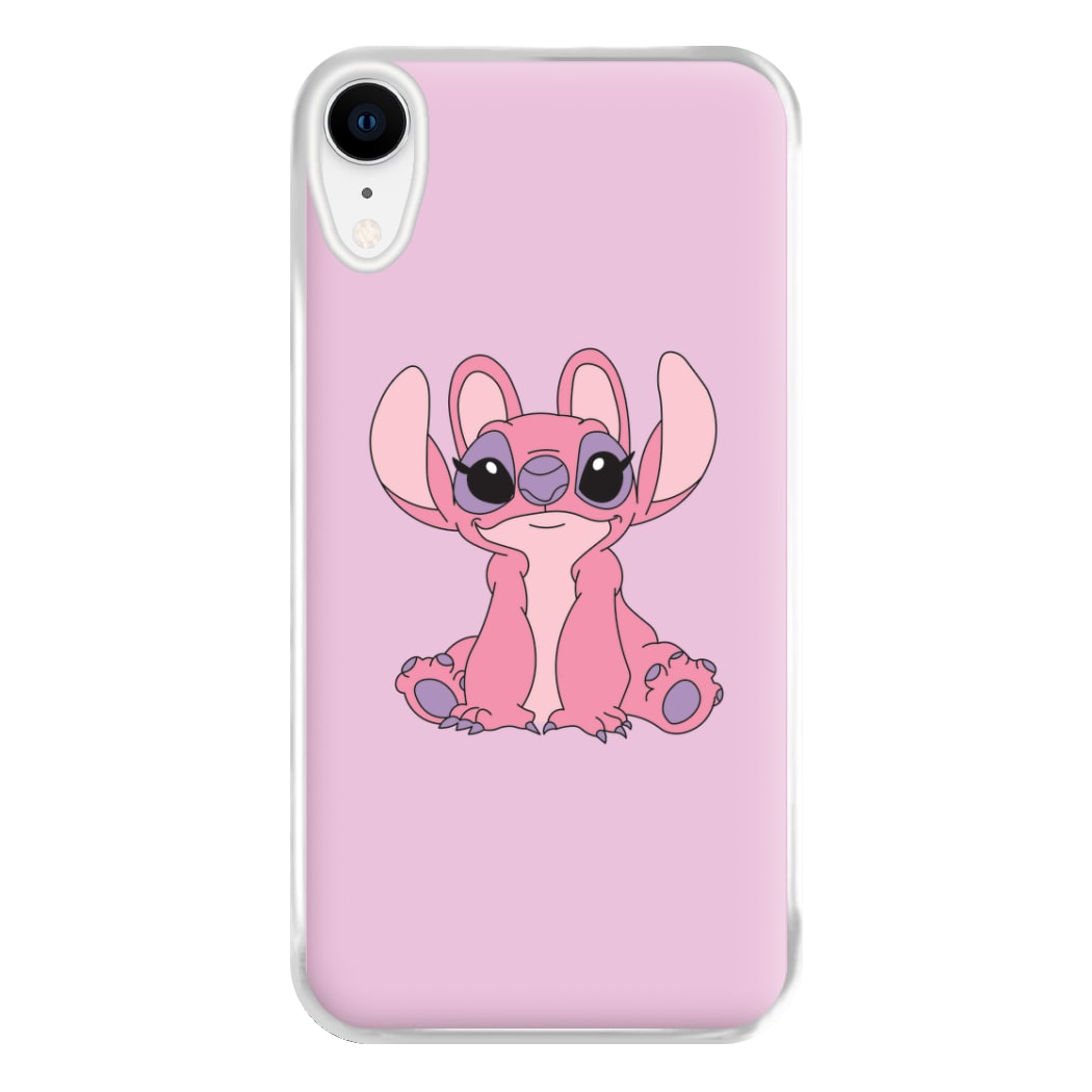 Sitting Down - Pink Alien Phone Case for iPhone XR