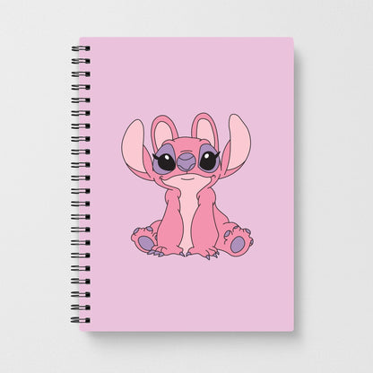 Sitting Down - Pink Alien Notebook