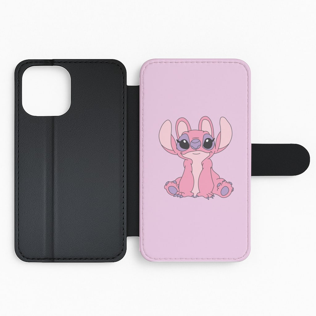 Sitting Down - Pink Alien Flip Phone Case