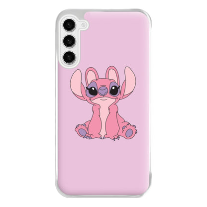 Sitting Down - Pink Alien Phone Case for Galaxy S23FE