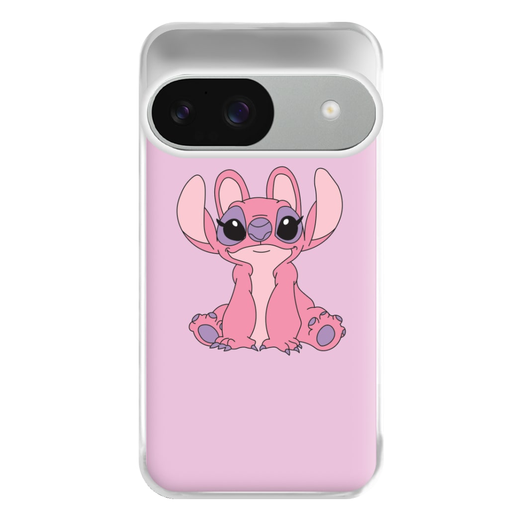 Sitting Down - Pink Alien Phone Case for Google Pixel 9 / 9 Pro