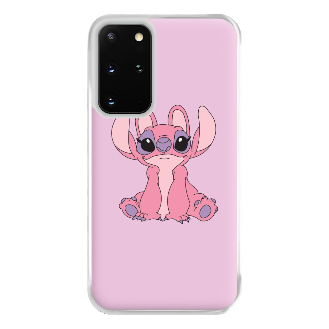 Sitting Down - Pink Alien Phone Case for Galaxy S20 Plus