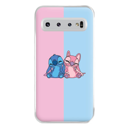 Best Friends - Pink Alien Phone Case for Galaxy S10 Plus