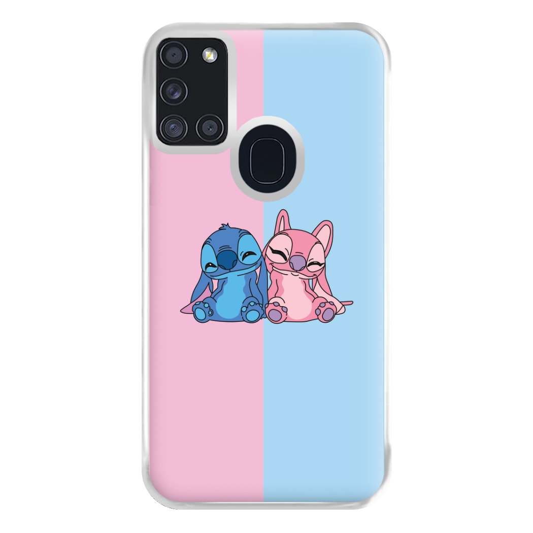 Best Friends - Pink Alien Phone Case for Galaxy A21s