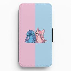 Best Friends - Pink Alien Flip / Wallet Phone Case