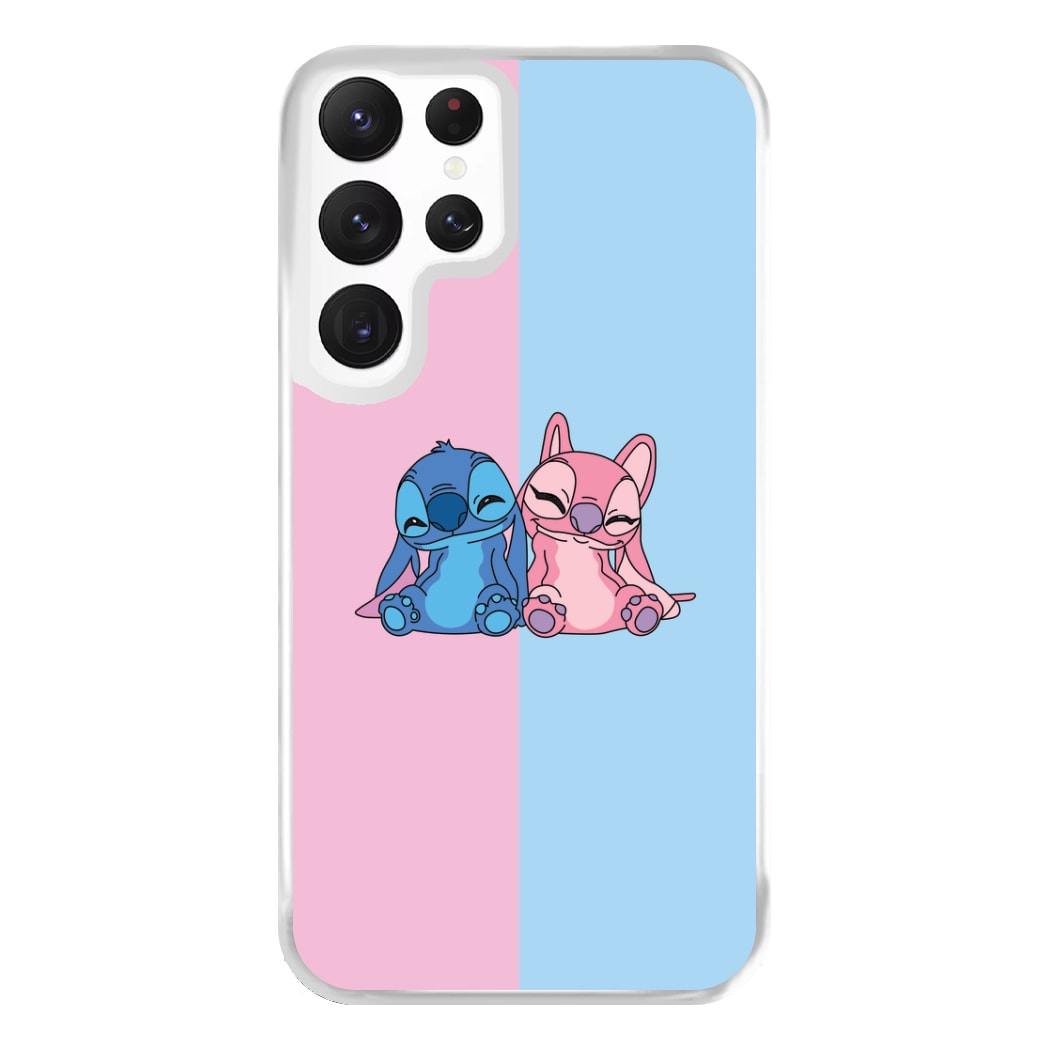 Best Friends - Pink Alien Phone Case for Galaxy S22 Ultra