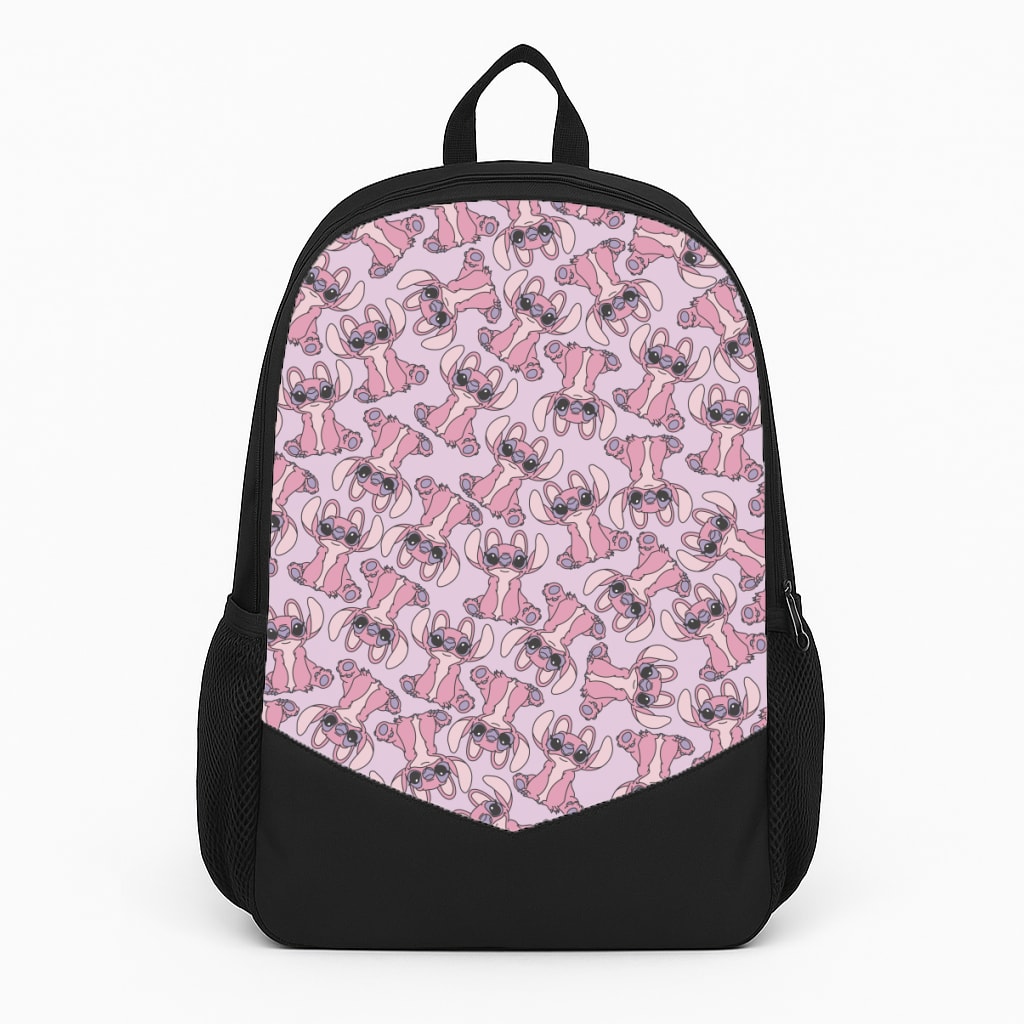 Angel Pink Alien Pattern Backpack