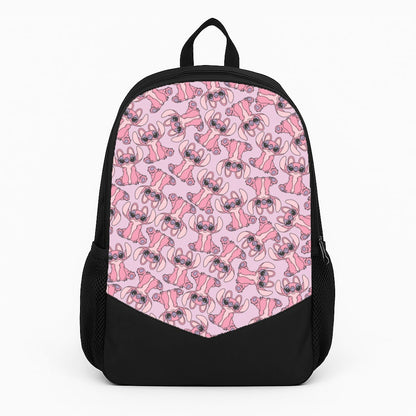 Angel Pink Alien Pattern Backpack