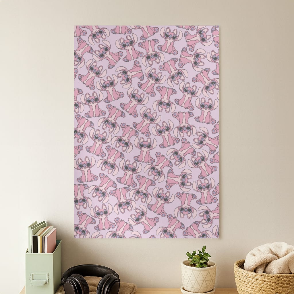 Angel Pink Alien Pattern Poster